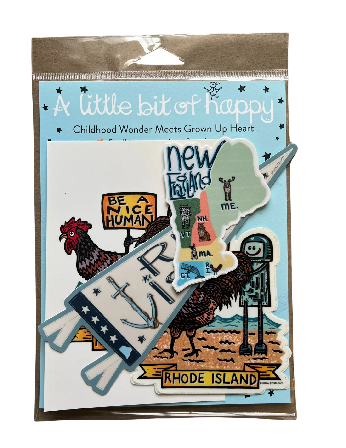 Rhode Island Gift Bundle | Stickers & Postcard