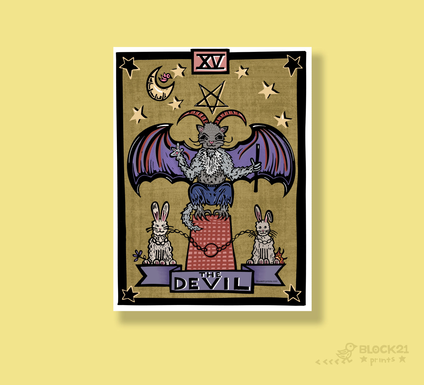 The Devil Tarot Card Die Cut Vinyl Sticker