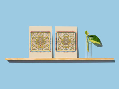 Scandinavian Folk Art Bear Greeting Card