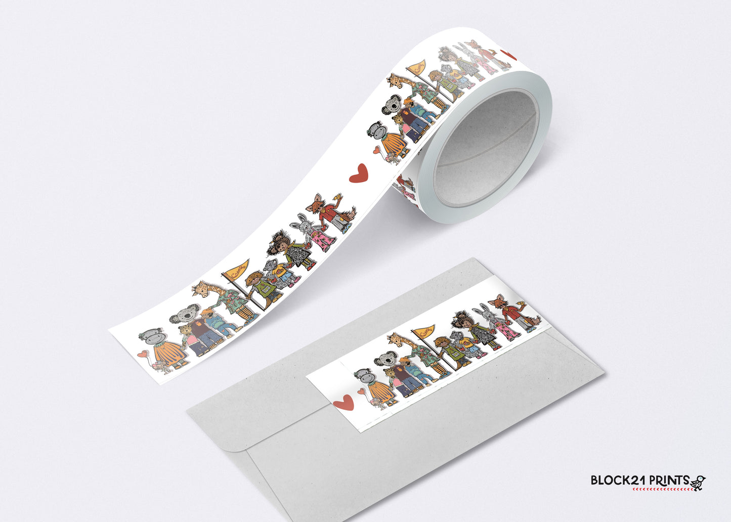 Animal Community 1 inch Washi Tape