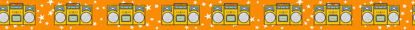 Boombox 1980s retro 1 inch Washi Tape