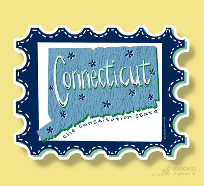 Connectiut Gift Bundle | Stickers & Postcard
