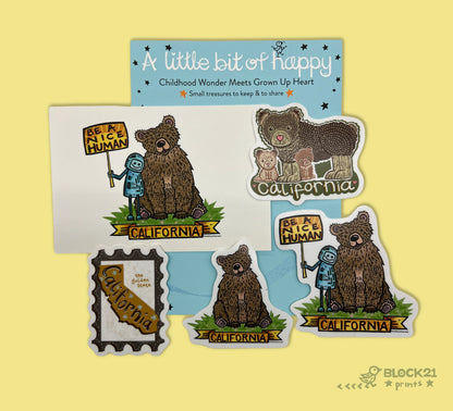 California Gift Bundle | Stickers & Postcard