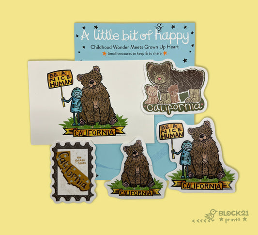 California Gift Bundle | Stickers & Postcard
