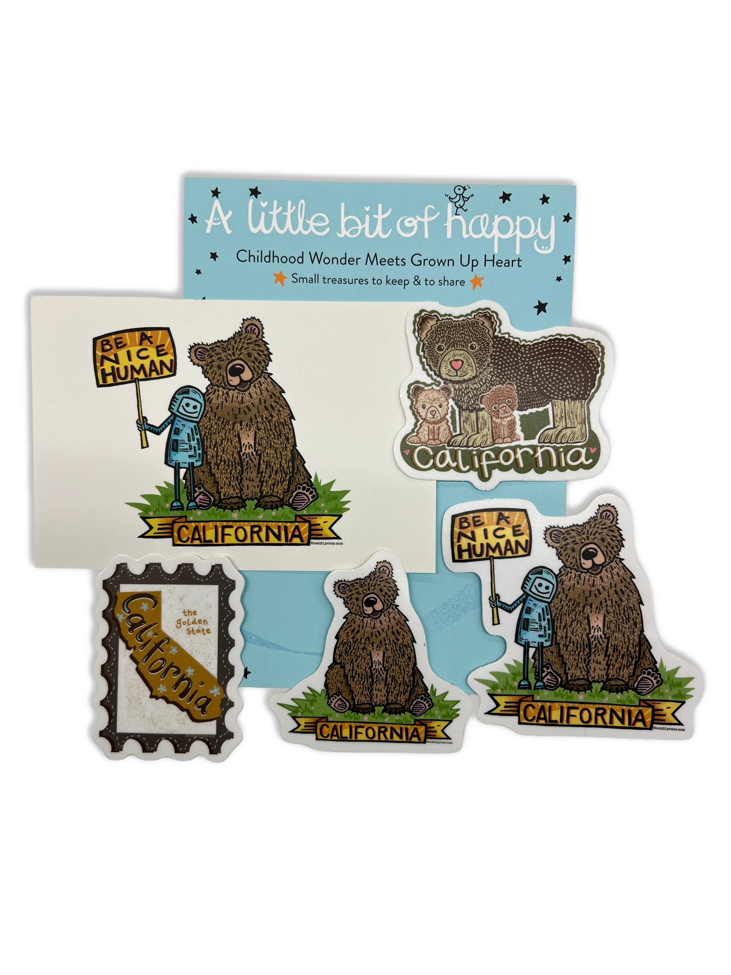 California Gift Bundle | Stickers & Postcard