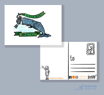 Connectiut Gift Bundle | Stickers & Postcard