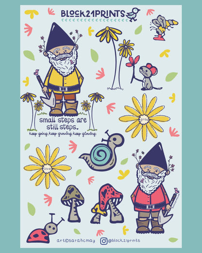 Gnome Sticker Sheet