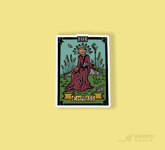Empress Tarot Card Die Cut Vinyl Sticker