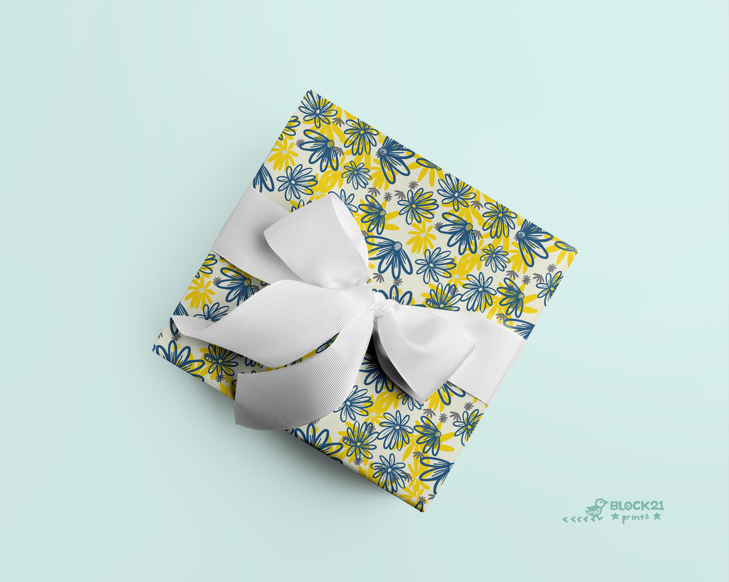 Floral Frenzy Gift Wrap Sheet - set of two