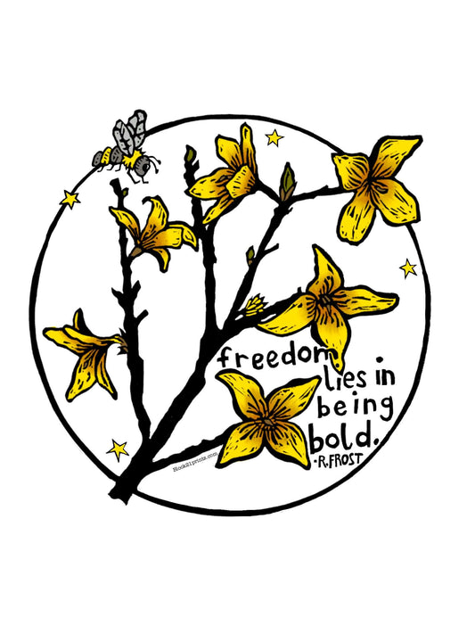 Forsythia Freedom Sticker Decal