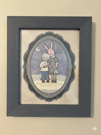 Connected Souls Art Print | Whimsical Animal Illustration