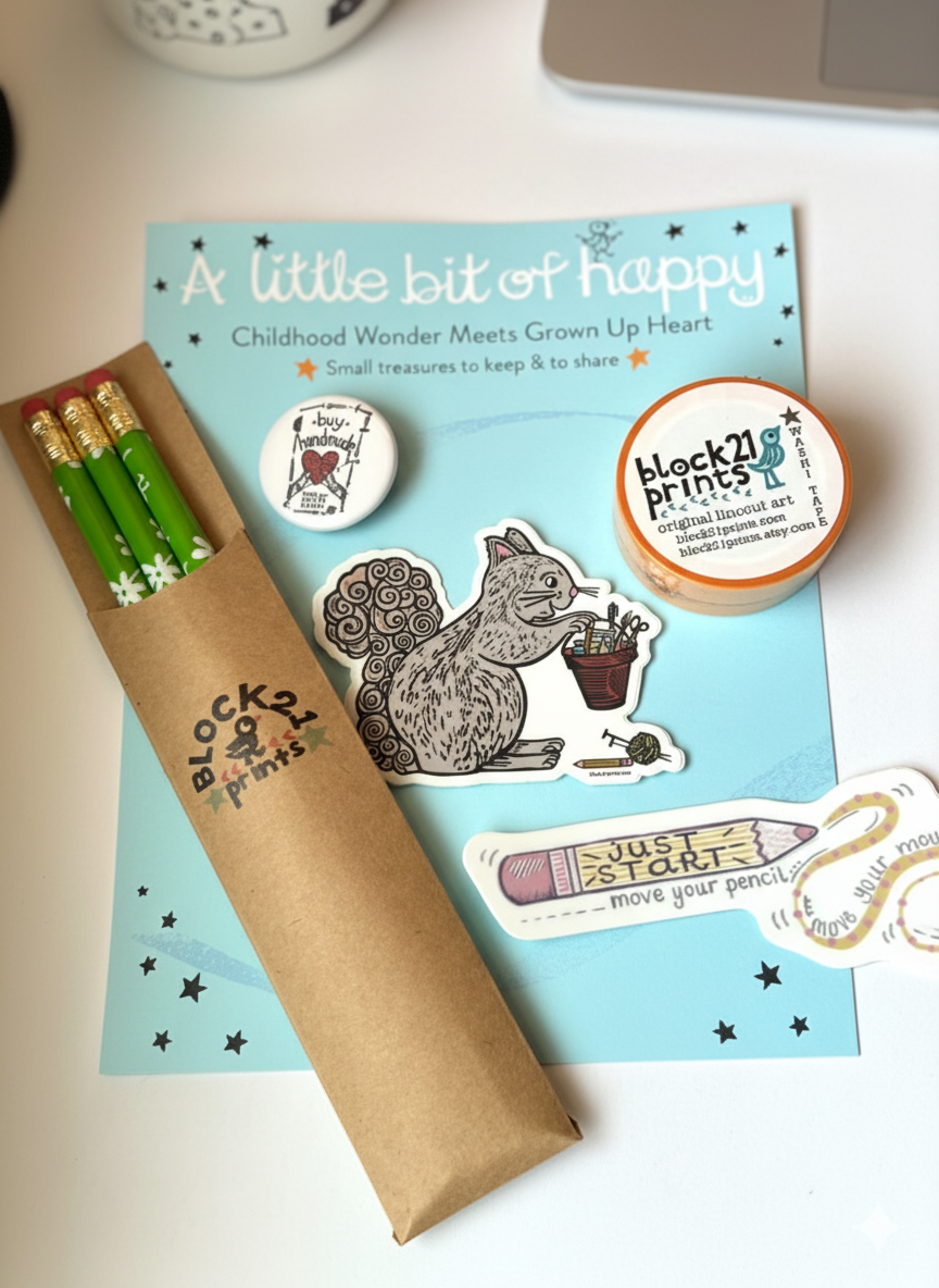 Creative Soul Little Bits of Happy Bundle – Art Lover Stationery Kit