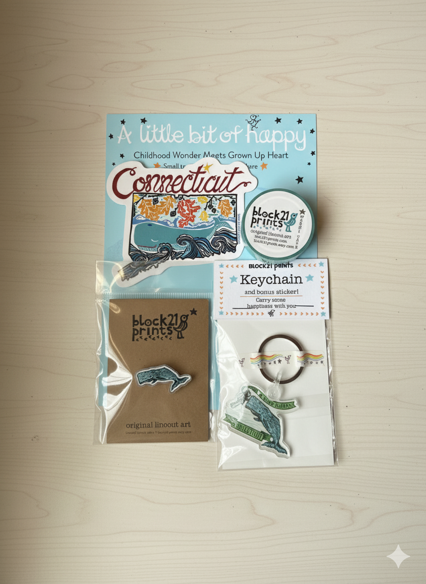 Connecticut Little Bits of Happy Bundle - New England Stationery + Gifts