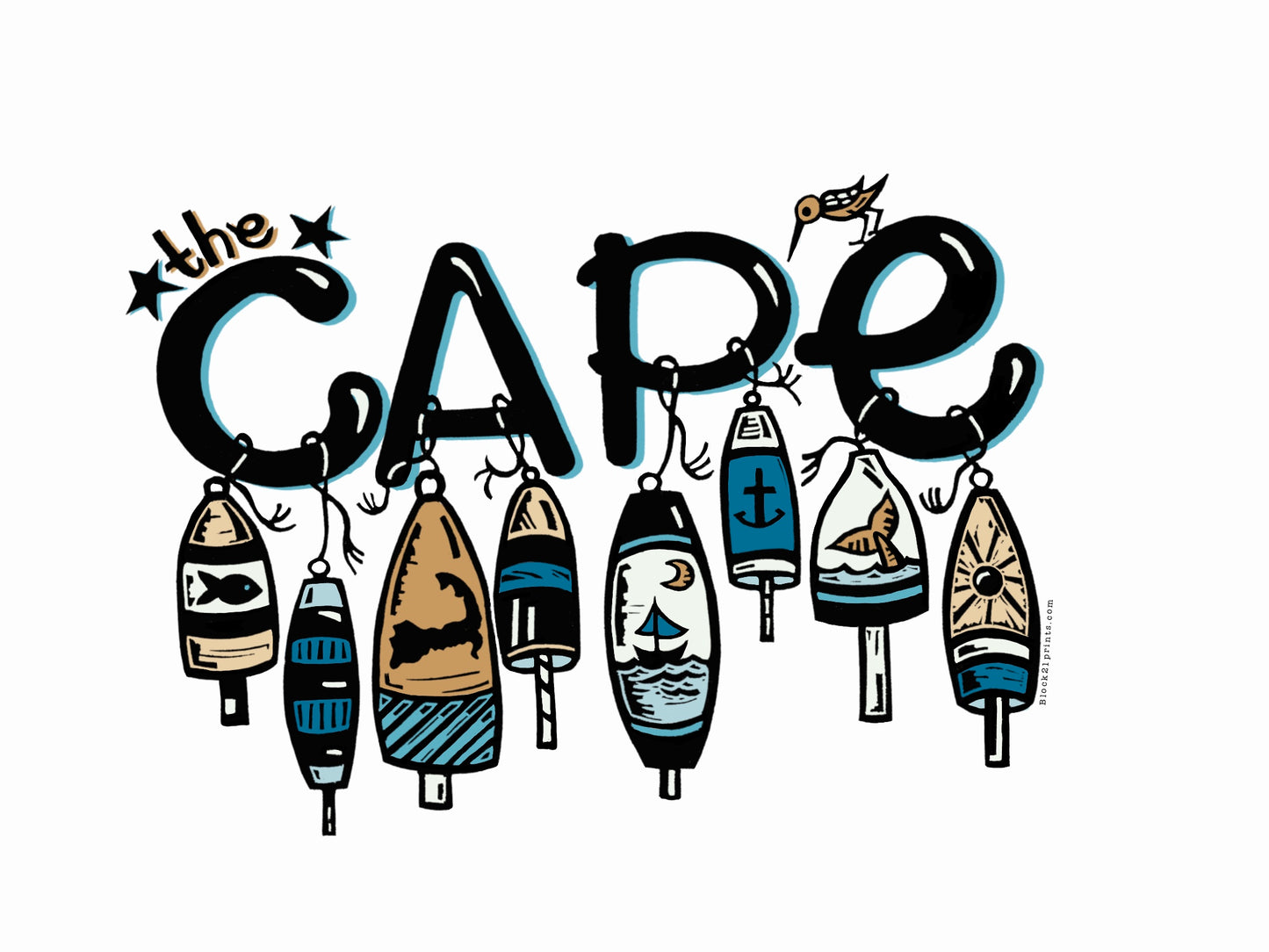 Cape Cod Massachusetts BUOY Die-Cut Vinyl Sticker Weather Proof Decal