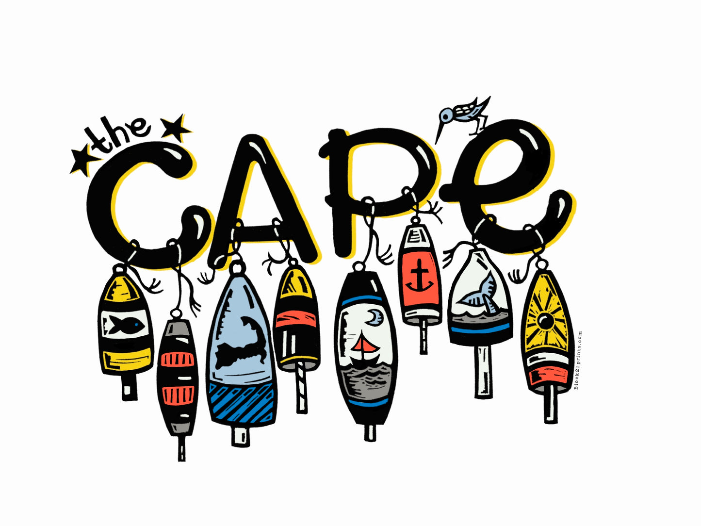 Cape Cod Massachusetts BUOY Die-Cut Vinyl Sticker Weather Proof Decal