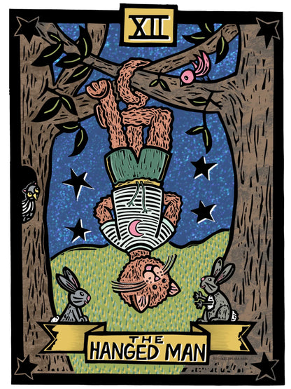 The Hanged Man Tarot Card Die Cut Vinyl Sticker