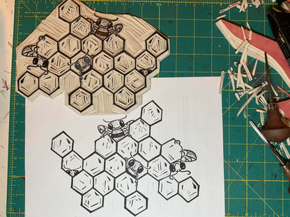 Bees Honeycomb Washi Tape