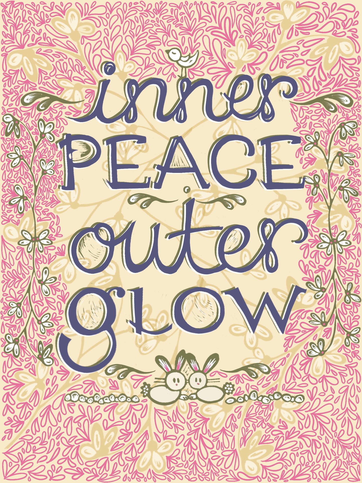 Inner Peace Outer Glow Die Cut Vinyl Sticker
