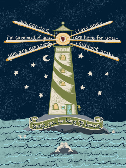 Friendship Lighthouse Beacon Vinyl Sticker Weather Proof Decal