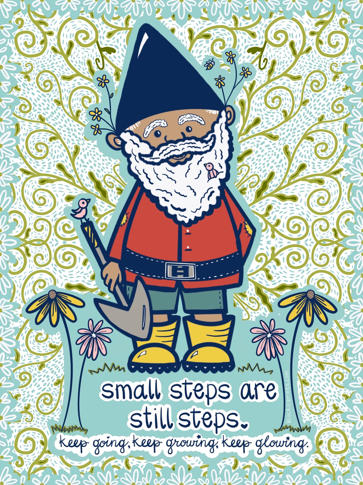 Gnome - Encouragement - Blank Greeting Card