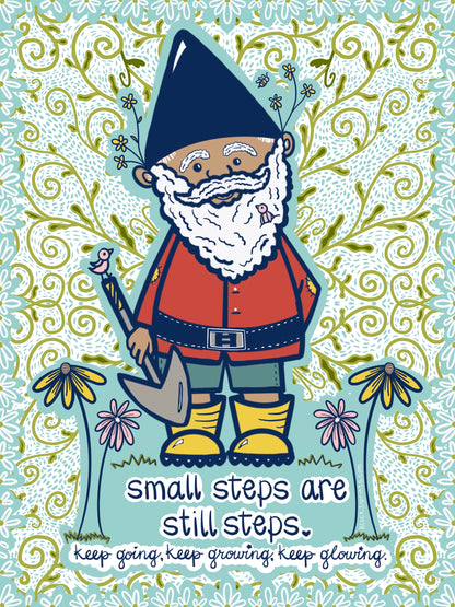 Gnome - Encouragement - Blank Greeting Card