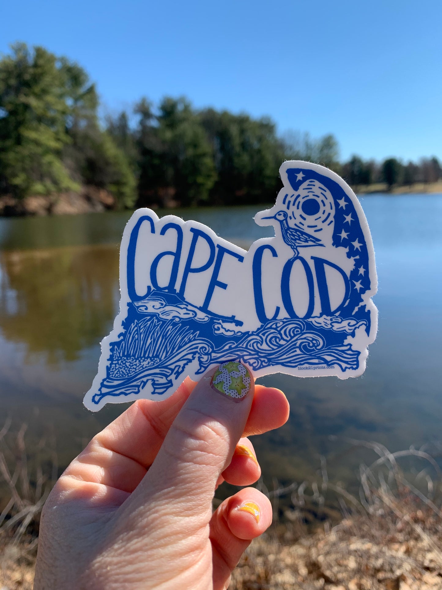 Cape Cod Massachusetts DIe-Cut Vinyl Sticker Weatherproof Decal