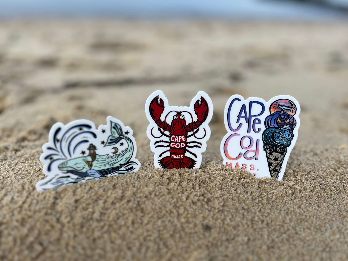 Blissfully Drifting Whale and Mermaid Sticker Decal