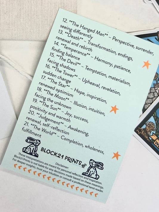 Tarot Card Meanings Quick Reference Guide