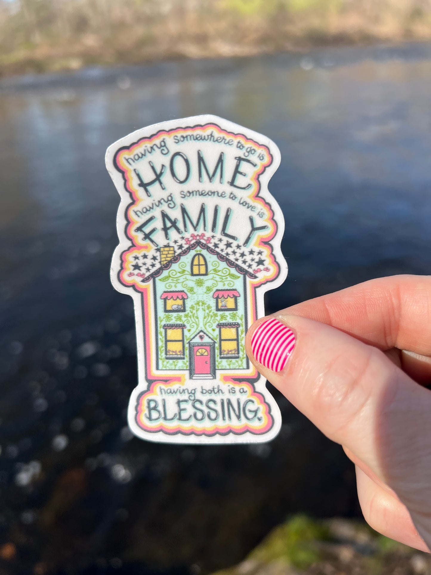 Home Family Blessing Vinyl Sticker Weather Proof Decal