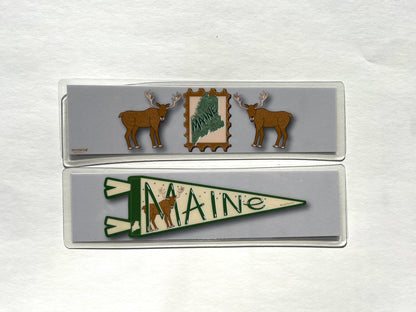 Maine Bookmark • Double-Sided 2x8 Laminate Bookmark • New England Gift