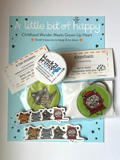 Cat Lover Little Bits of Happy Bundle – Cat Stationery + Gifts