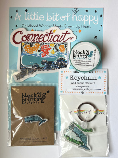 Connecticut Little Bits of Happy Bundle - New England Stationery + Gifts