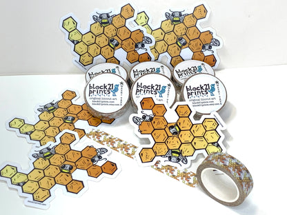 Bees Honeycomb Washi Tape
