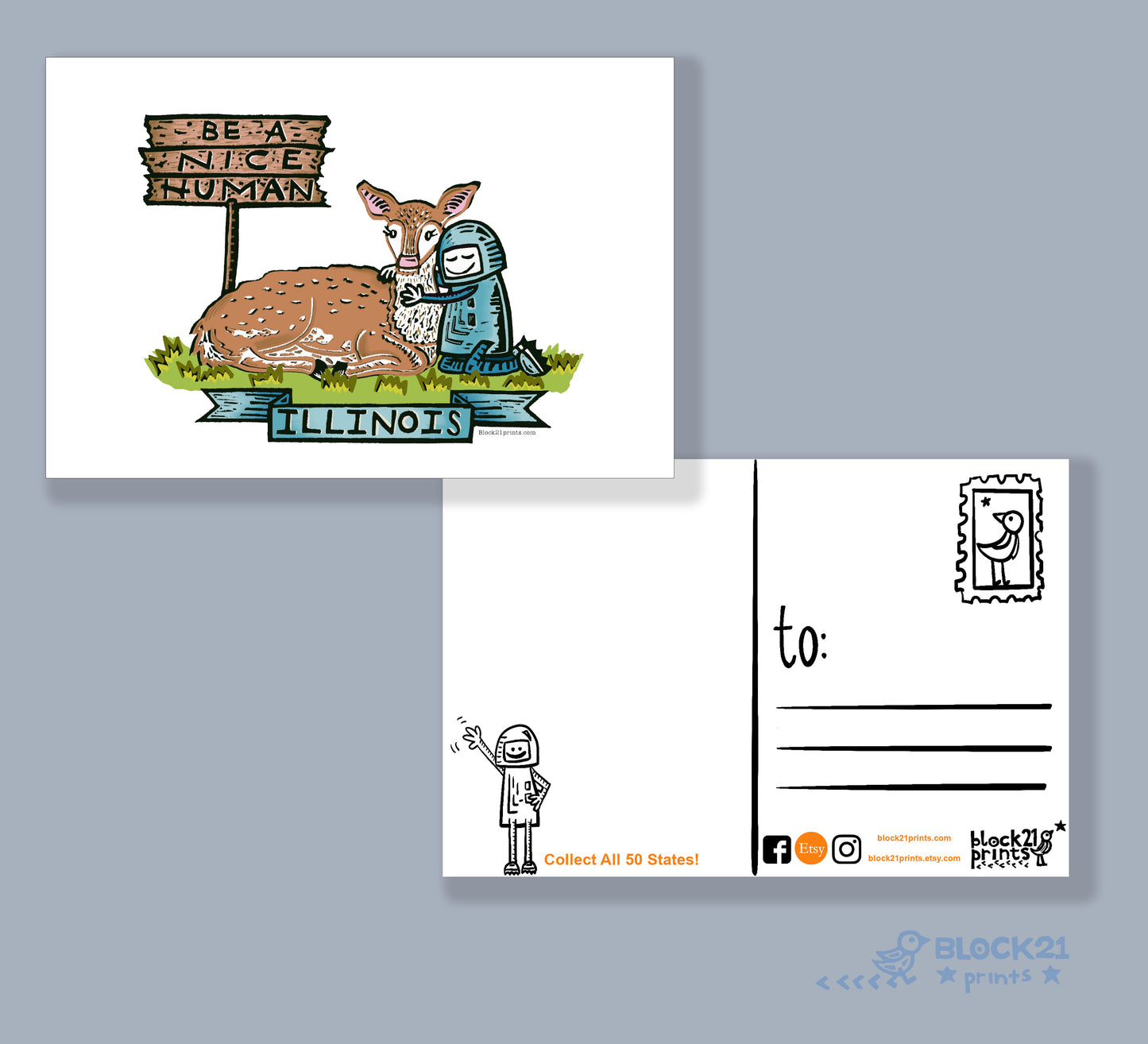 Illinois White Tailed Deer Be a Nice Human Sticker Decal