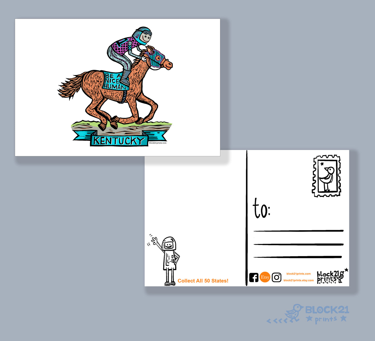Kentucky Race Horse Be a Nice Human Sticker Decal