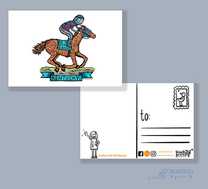 Kentucky Race Horse Be a Nice Human Sticker Decal