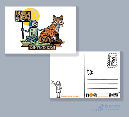 Mississippi Red Fox Be a Nice Human Sticker Decal