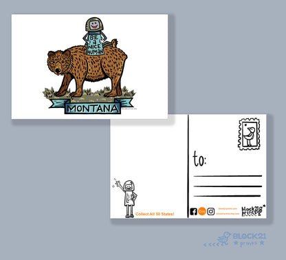 Montana bear Be a Nice Human Sticker Decal