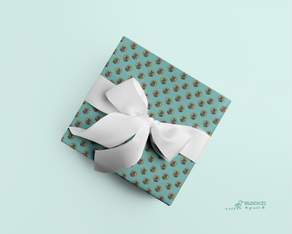 Royal Squirrel Gift Wrap Sheet - set of two