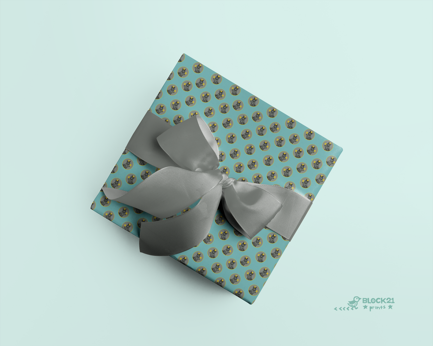 Royal Squirrel Gift Wrap Sheet - set of two