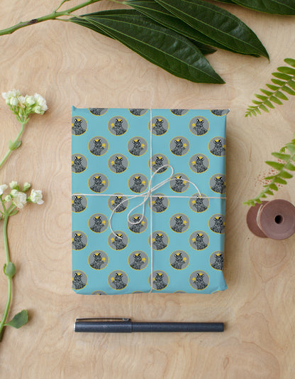 Royal Squirrel Gift Wrap Sheet - set of two