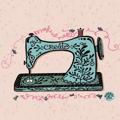 Vintage Sewing Machine Art Print