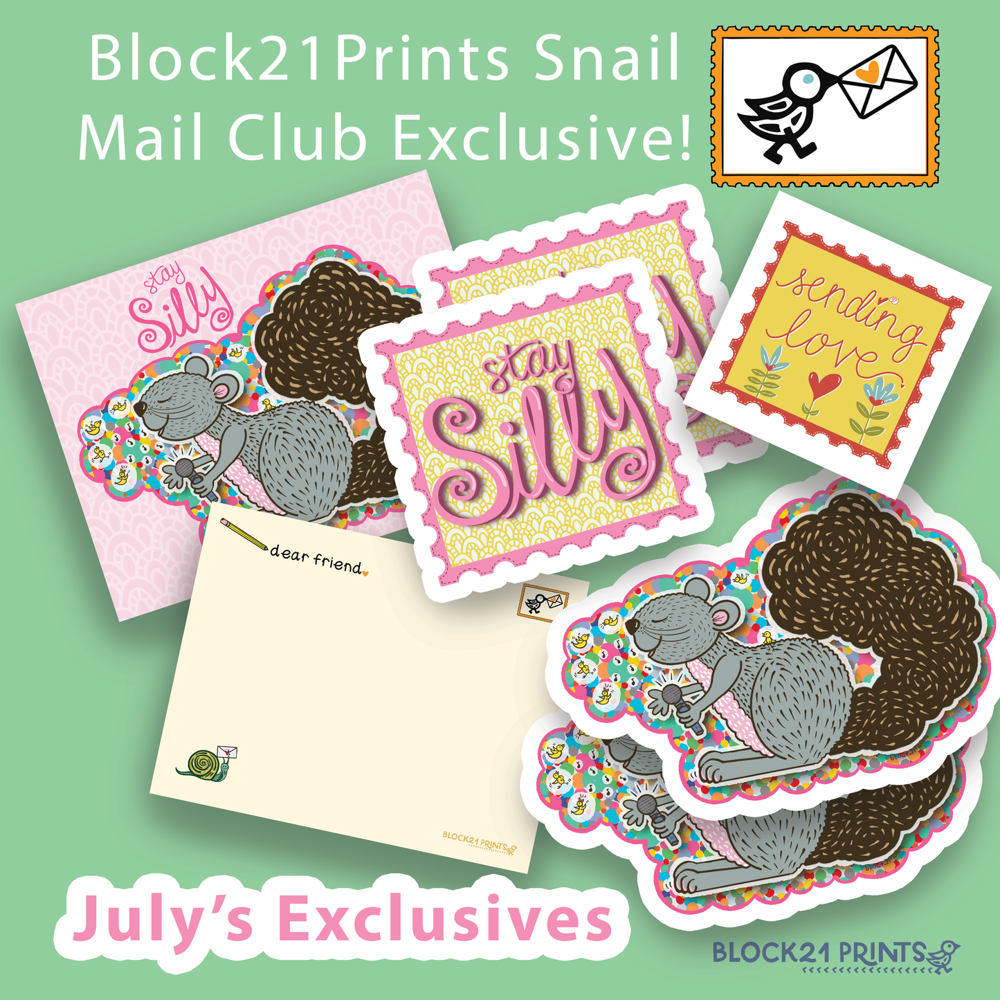Snail Mail Club CLASSIC - Tier 1 - A Monthly Subscription