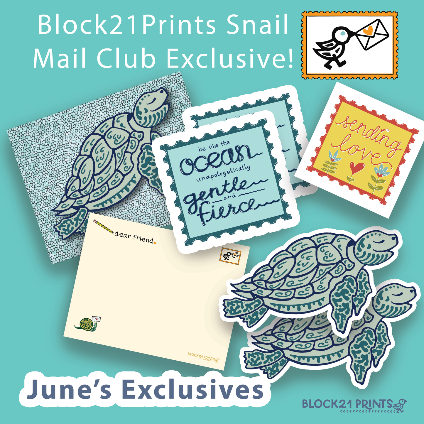 Snail Mail Club CLASSIC - Tier 1 - A Monthly Subscription