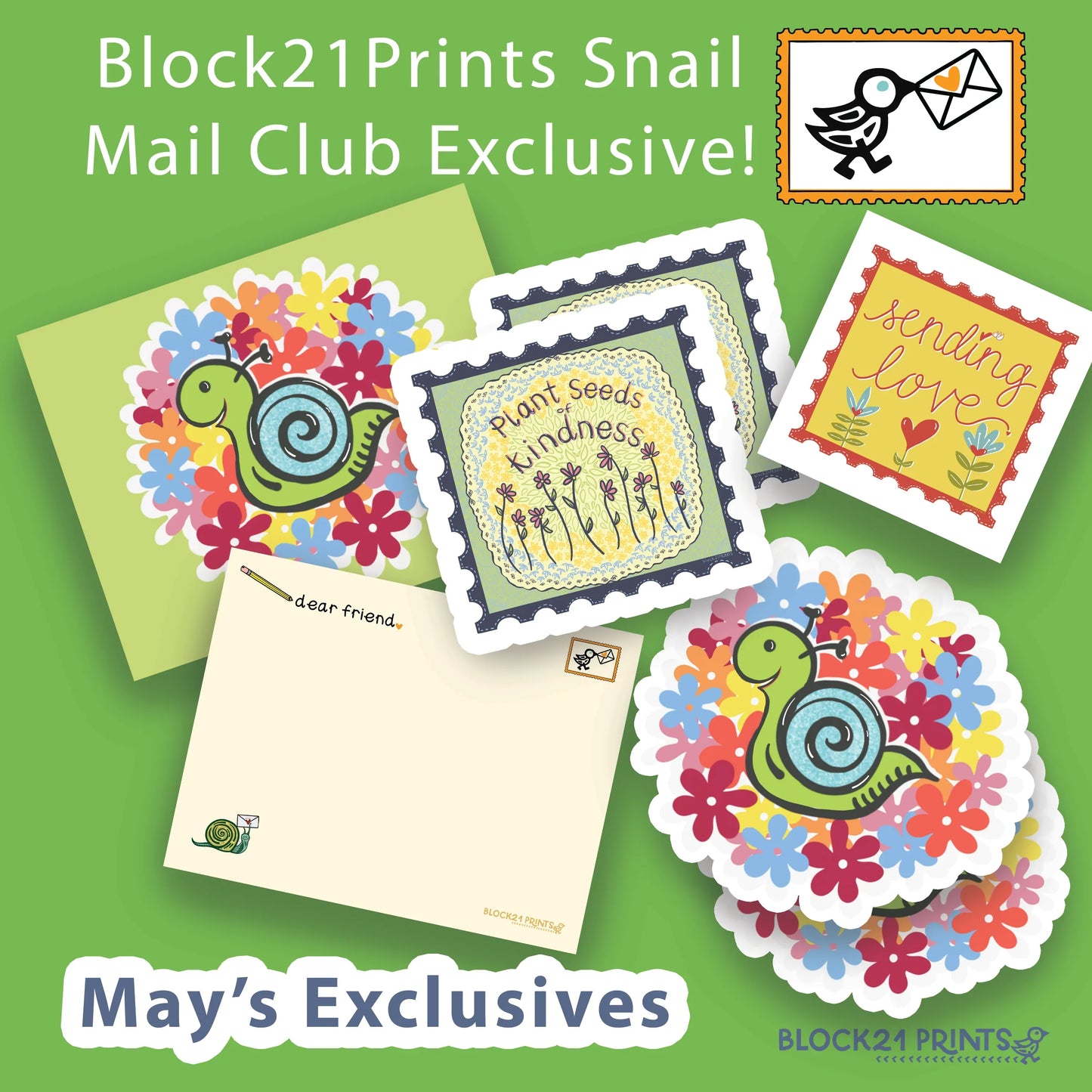 Snail Mail Club CLASSIC - Tier 1 - A Monthly Subscription