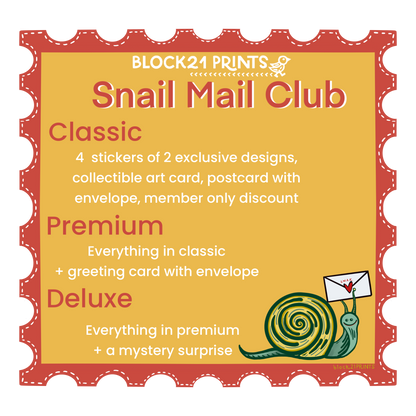 Snail Mail Club CLASSIC - Tier 1 - A Monthly Subscription