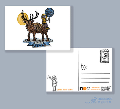 Utah Elk Be a Nice Human Sticker Decal