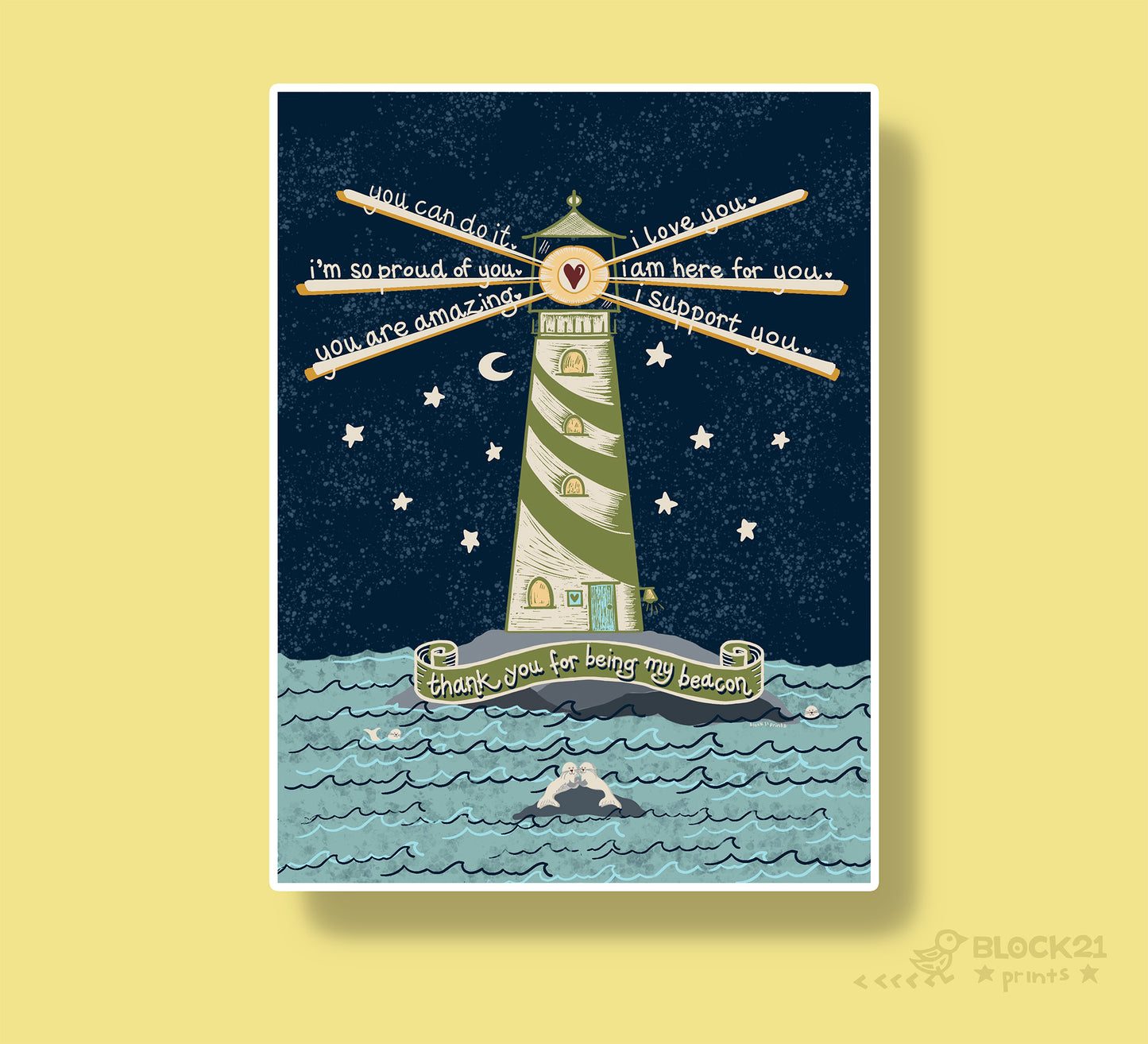 Friendship Lighthouse Beacon Vinyl Sticker Weather Proof Decal