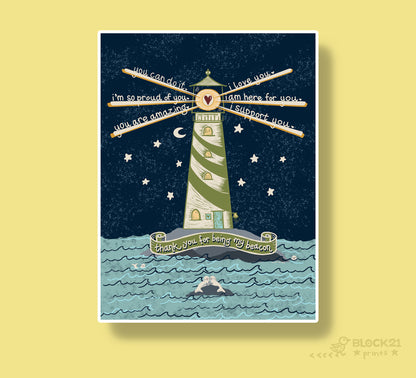 Friendship Lighthouse Beacon Vinyl Sticker Weather Proof Decal
