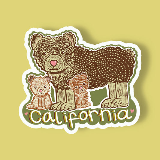 California 3 Bears Sticker